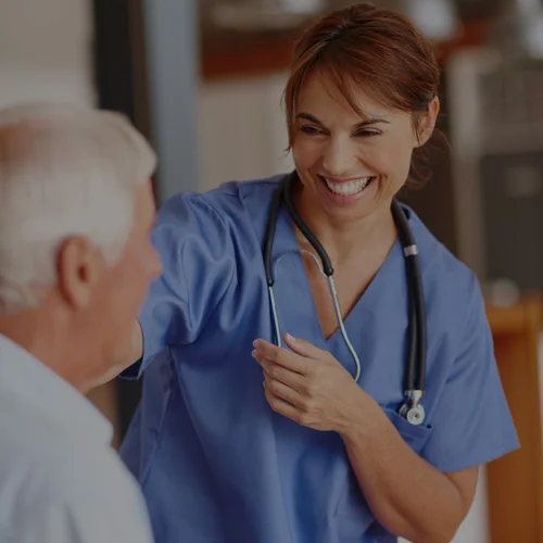 Nurse with patient