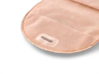 a close-up of an ostomy pouch